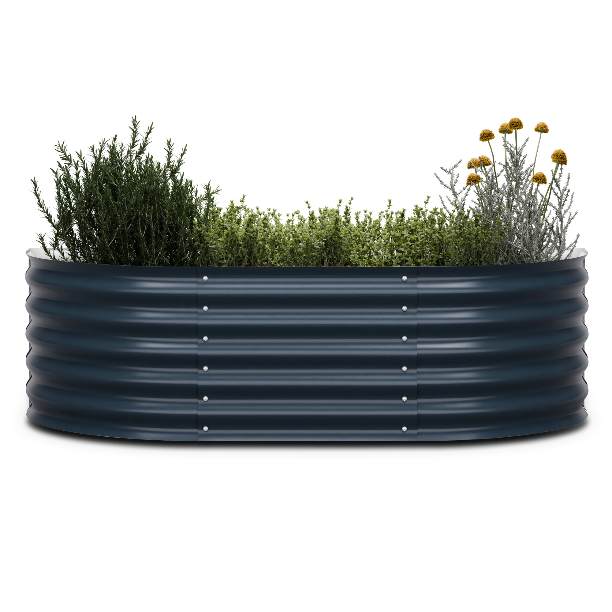Blumfeldt High Grow Extended - Aiuola Rialzata Da 150 X 43 X 60 Cm, In Lamiera D'Acciaio Ondulata, Facile Da Montare, Resistente Alla Ruggine E Al Gelo