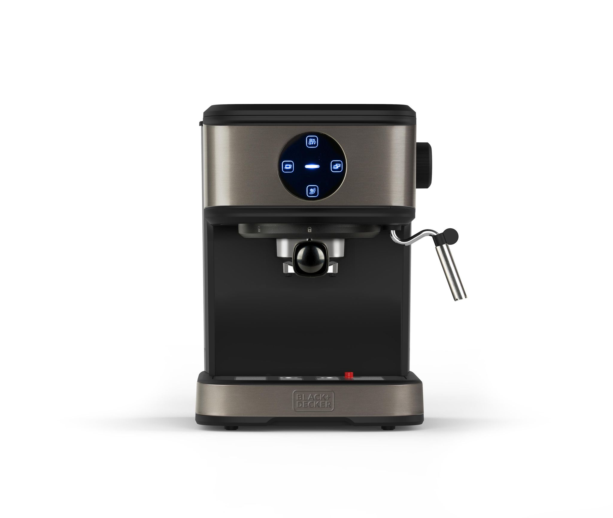 BLACK+DECKER - Espressomaschine 850W | 20 bar | 1–2 Tassen | Dampf & Milchaufschäumer | programmierbar | 1,5 L Wassertank | Anti-Fingerprint Edelstahl - Bild 4