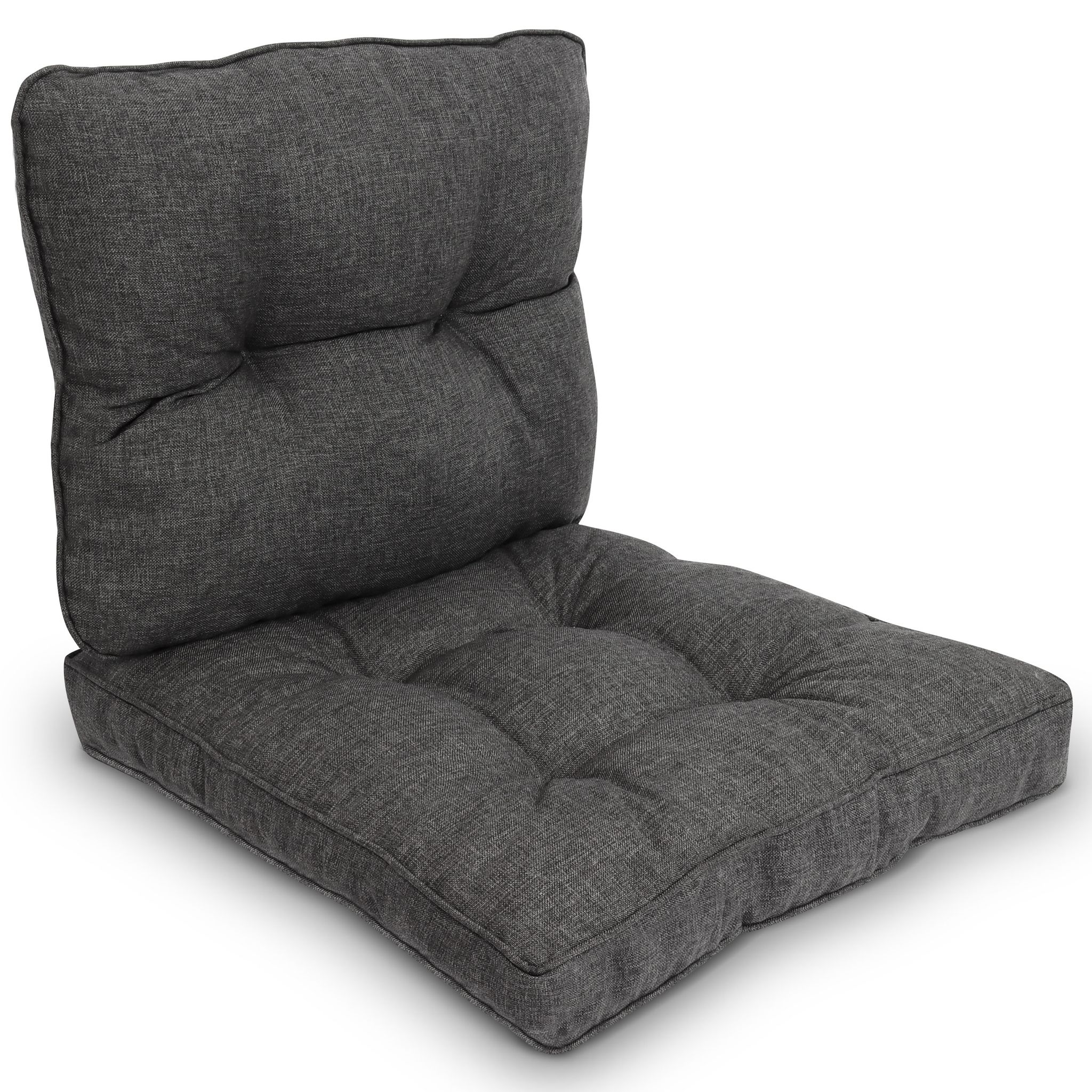 Beautissu Outdoor Loungekissen Beauflair, 50x40cm, 50x50cm, Graphitgrau