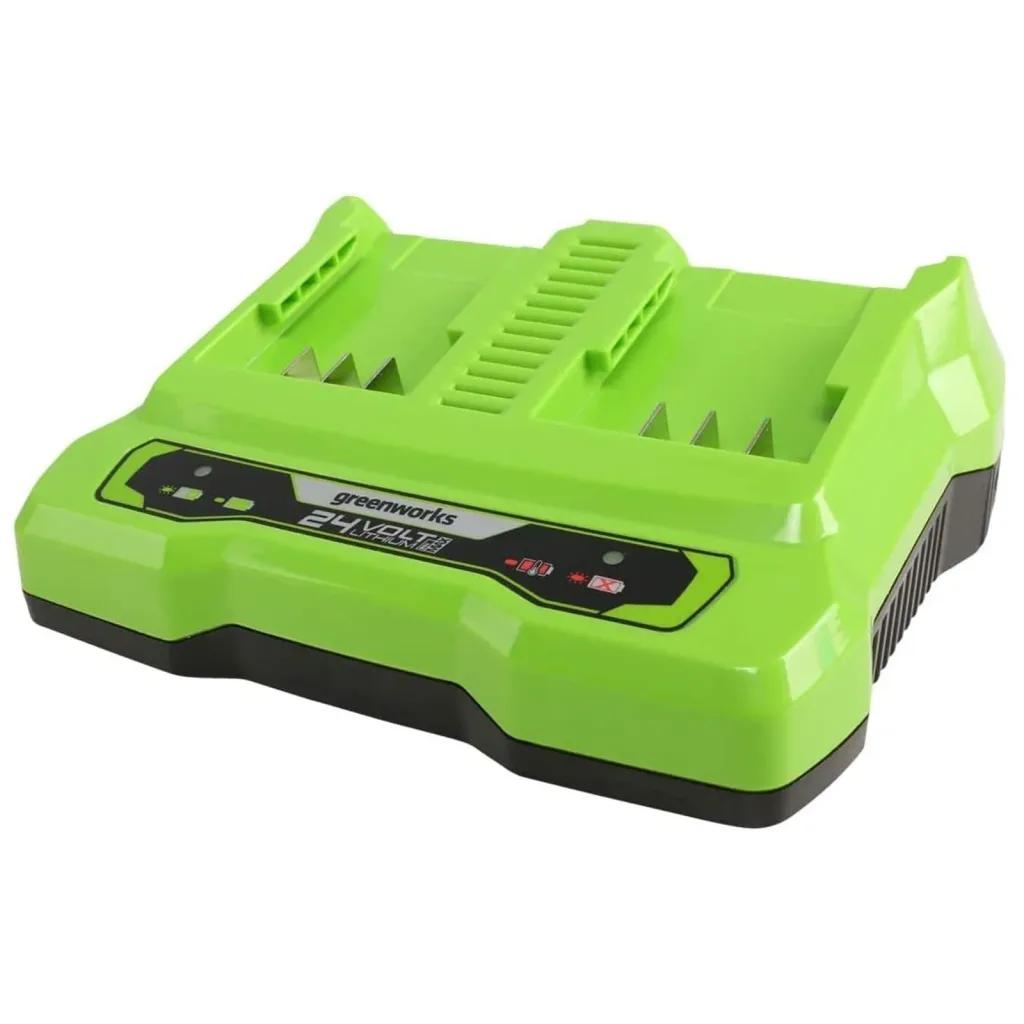 Greenworks Grün Werkzeugakku + Ladegerät, 24V Įkroviklis 2A Dual Slot G24x2uc2 - 2931907 - Image 4