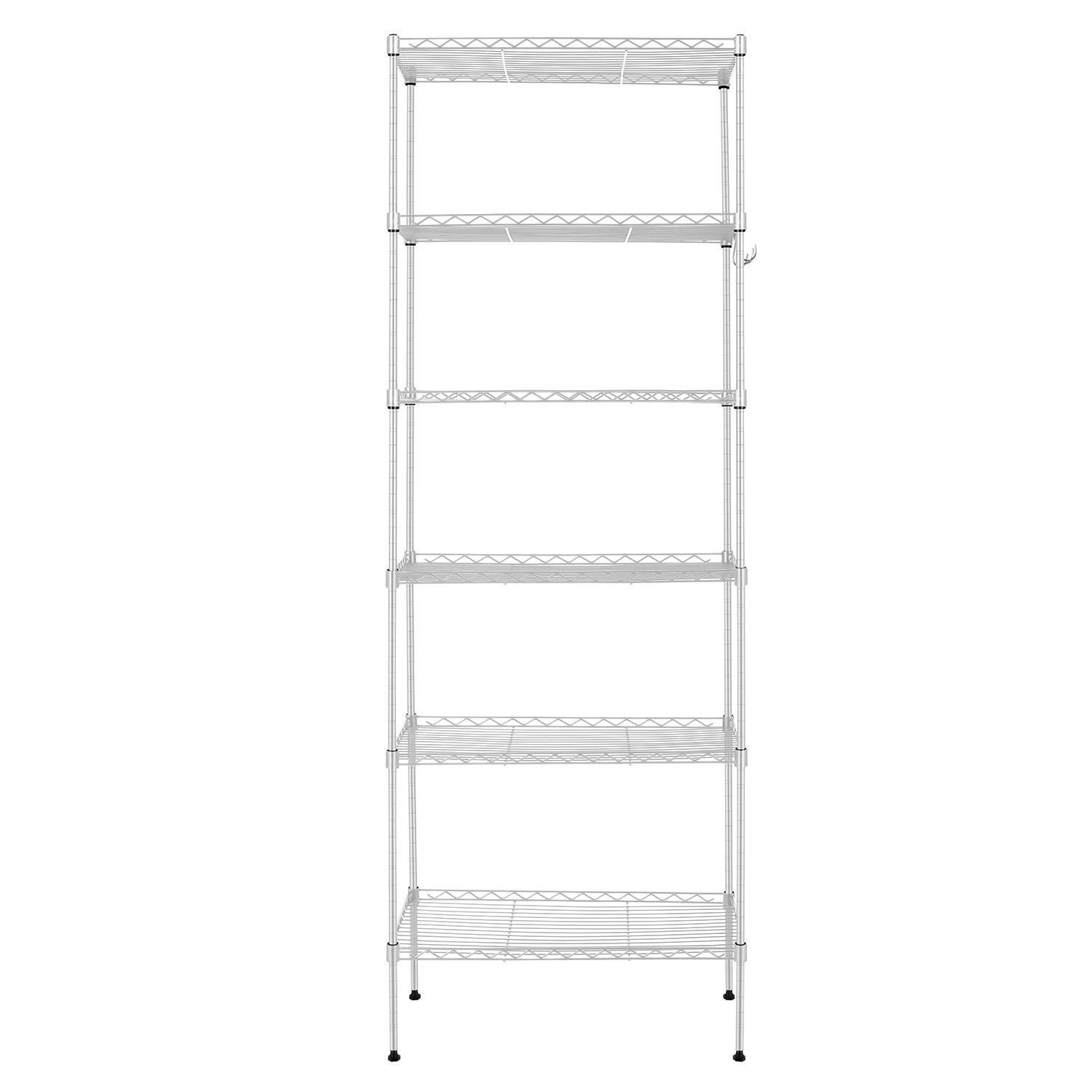 Etagère Métallique De Rangement 50x30x160cm – 6 Niveaux Ajustables