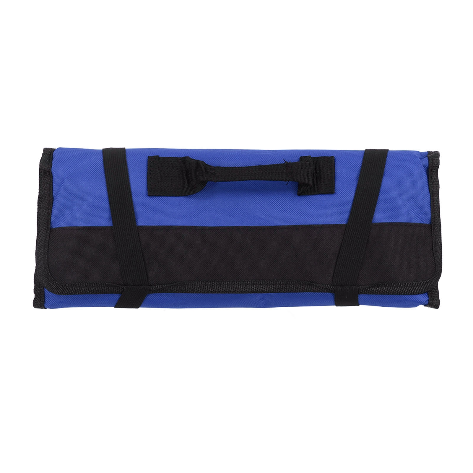 Sac à outils roulé en toile Oxford 600D renforcée, imperméable, bleu, multi-poches