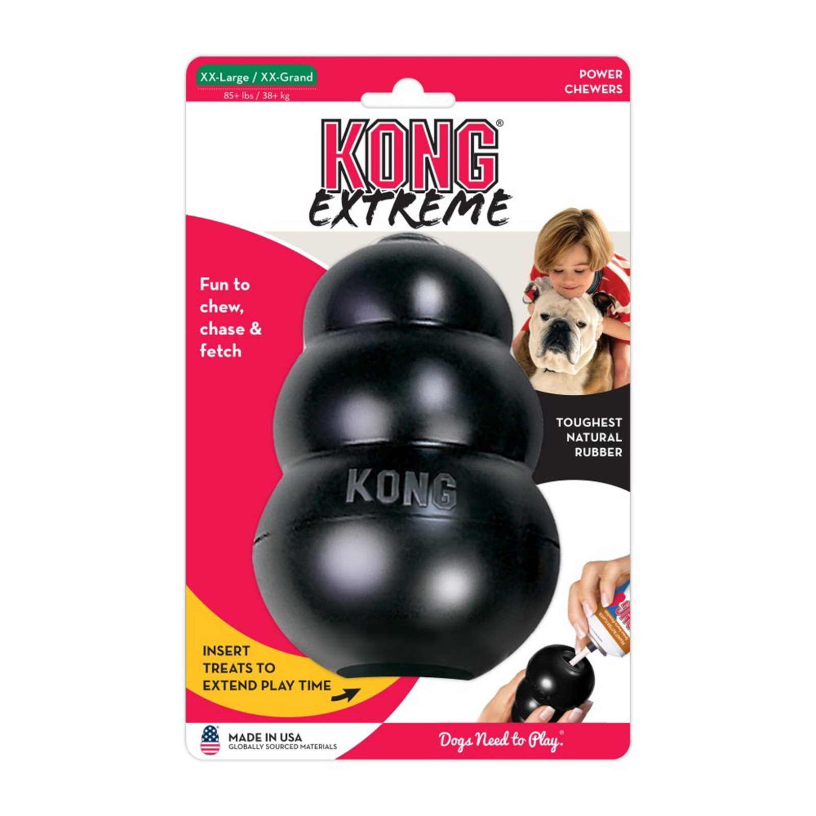 Kong Schwarz - Classic Xxl, - Kauspielzeug Aus Naturkautschuk Für Hunde
