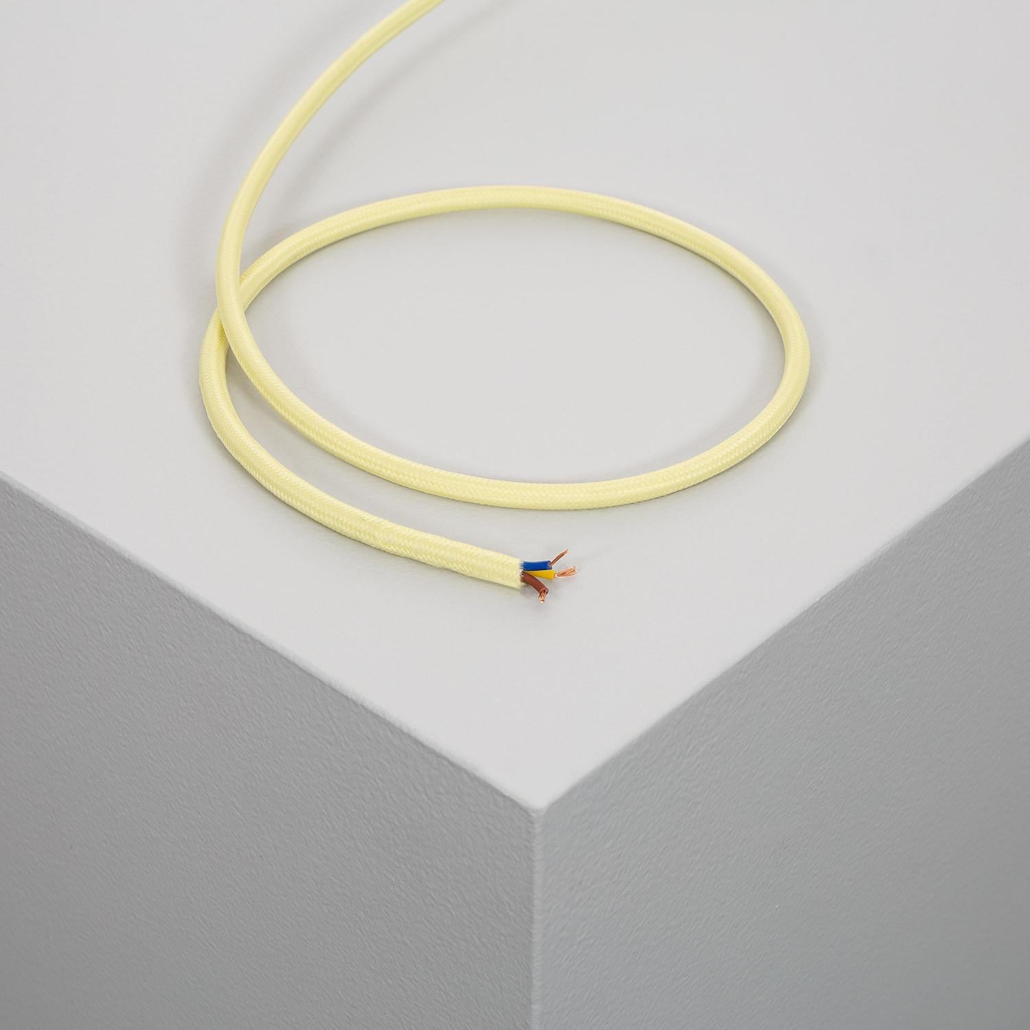 Cavo Elettrico In Tessuto Giallo 5 M