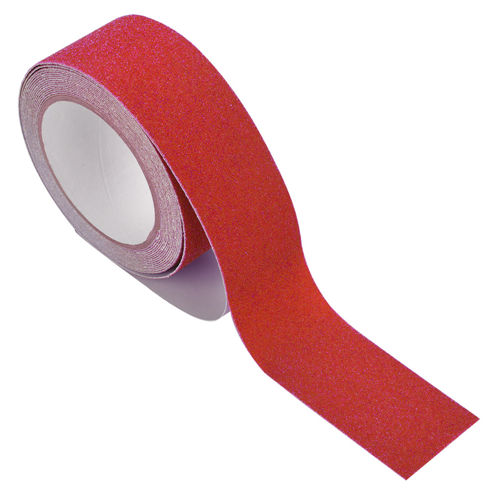 Ruban adhésif antidérapant rouge en PVC, 5 m x 5 cm, pour marches d'escalier et sols