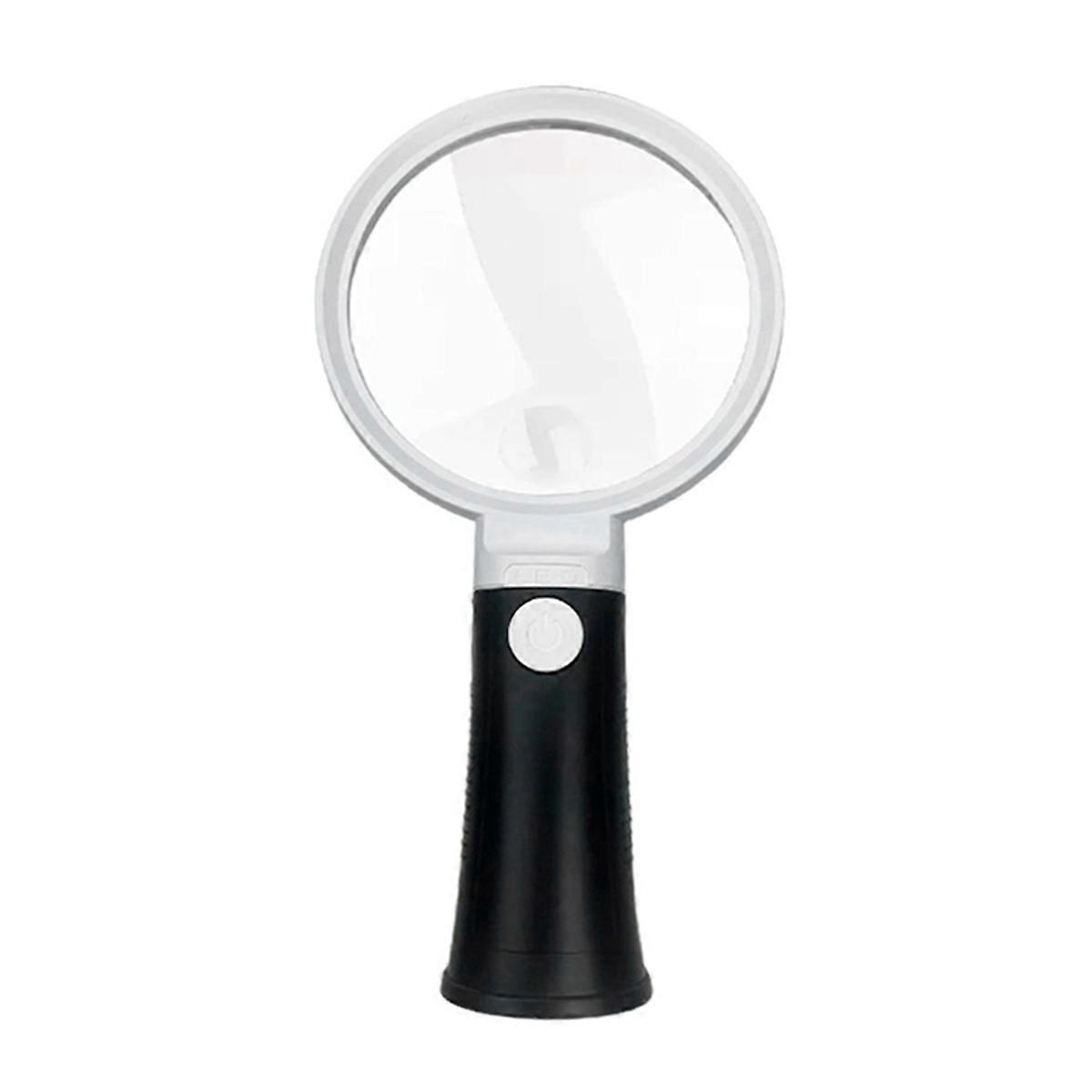 Loupe de lecture éclairée 10x avec lentille auxiliaire 30x, 12 LED, grand format 110 mm