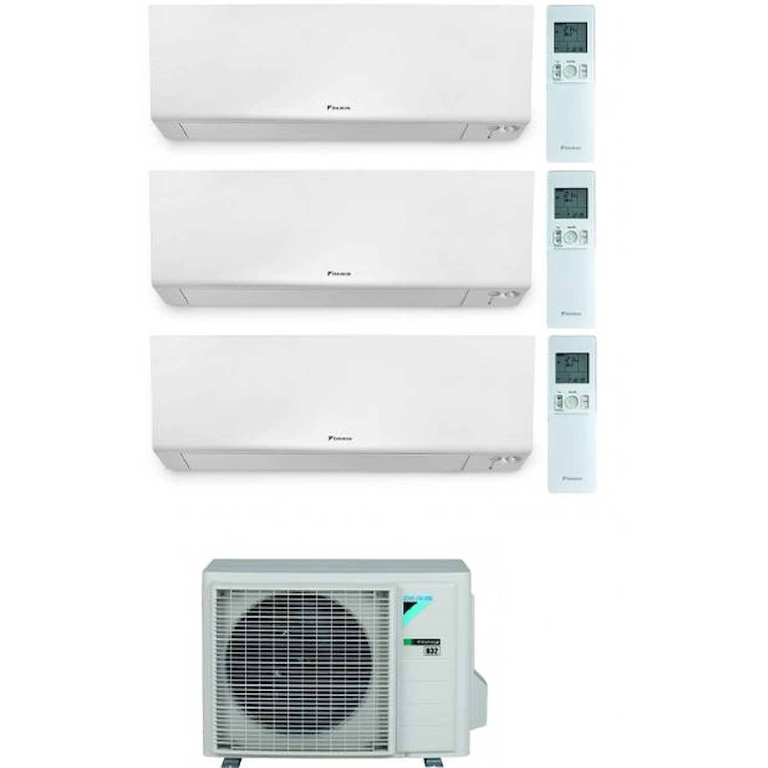 Daikin - Condizionatore Trialsplit Serie Perfera Ftxm25a+ Ftxm35a + Ftxm35a +3mxm68a9 9000 12000 12000 Btu Codice Prod: Ftxm25a Ftxm35a(2) 3mxm68a9
