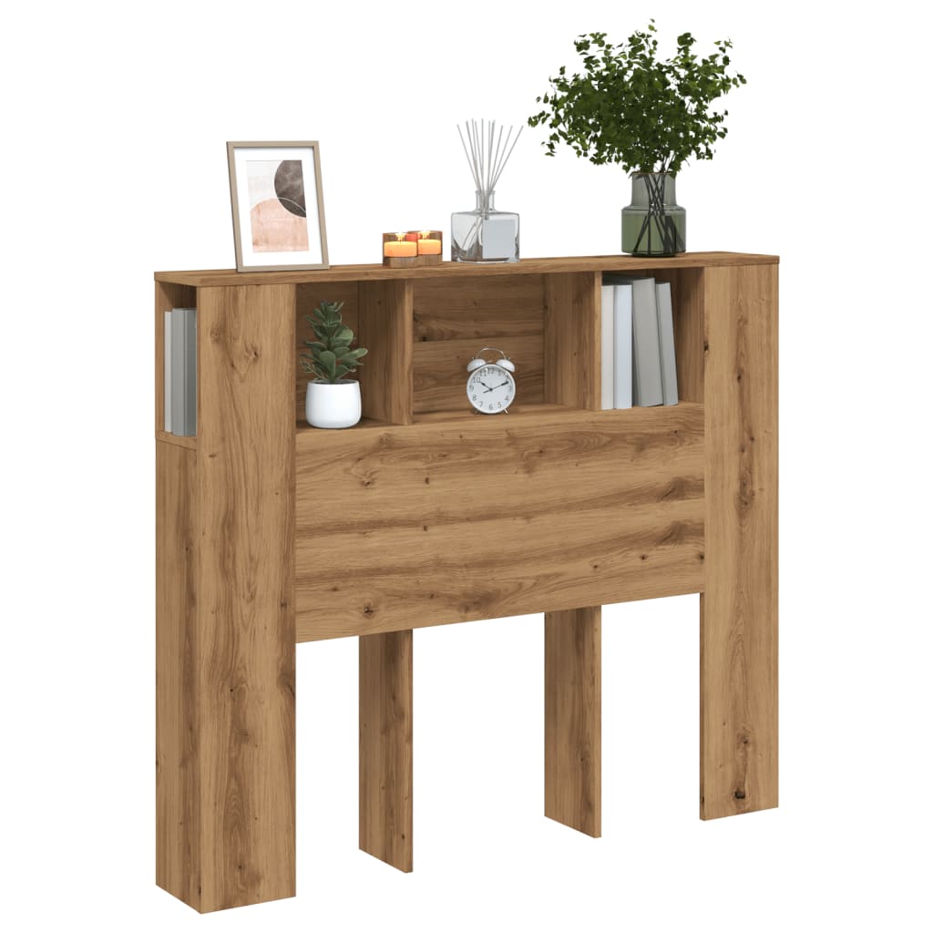 Armoire De Tête De Lit Chêne Artisanal 120x19x104,5 Cm Vidaxl
