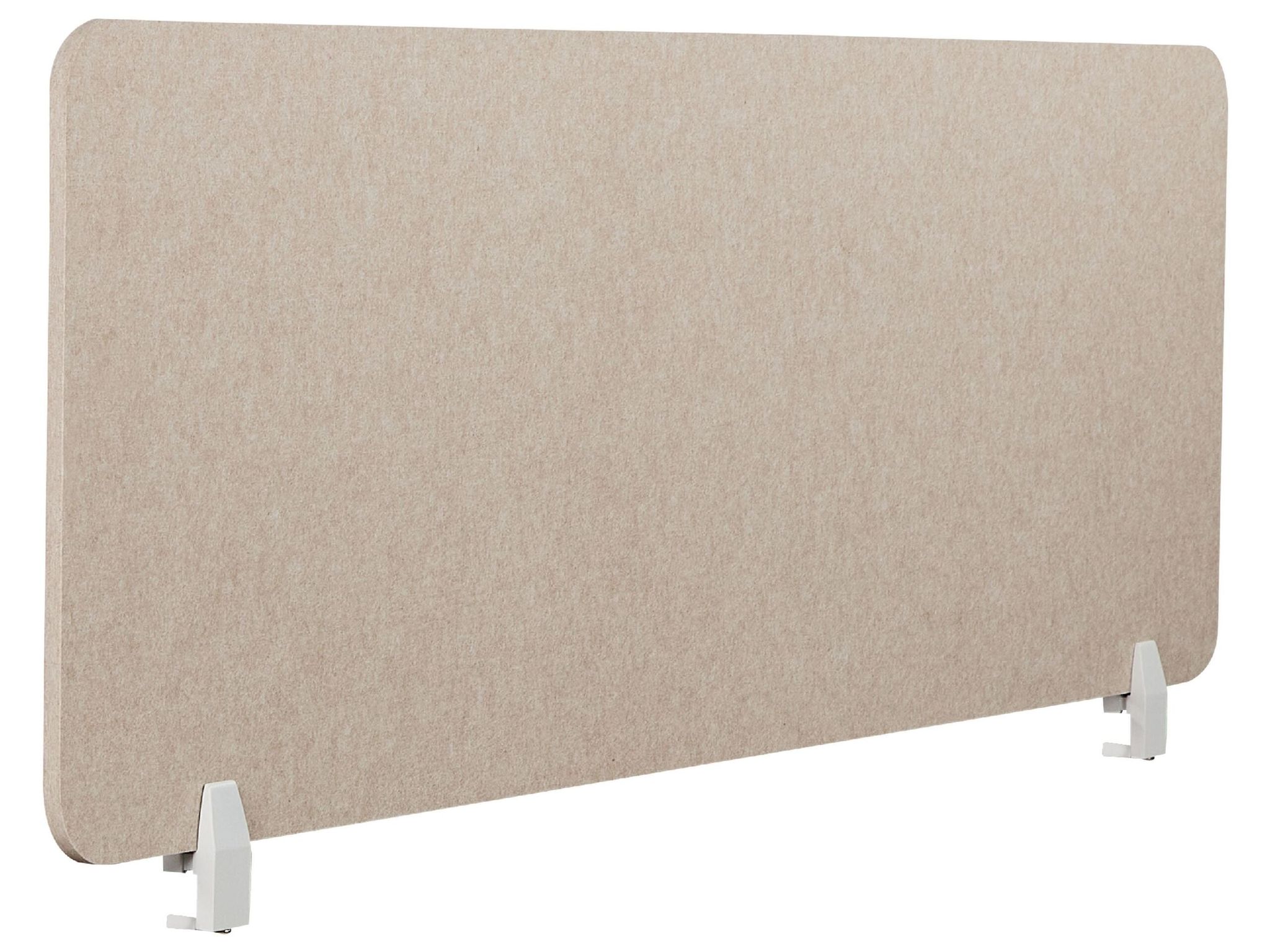 Beliani - Desk Screen Pet Acoustic Board Fabric Upholstered 160 X 50 Cm Beige Split