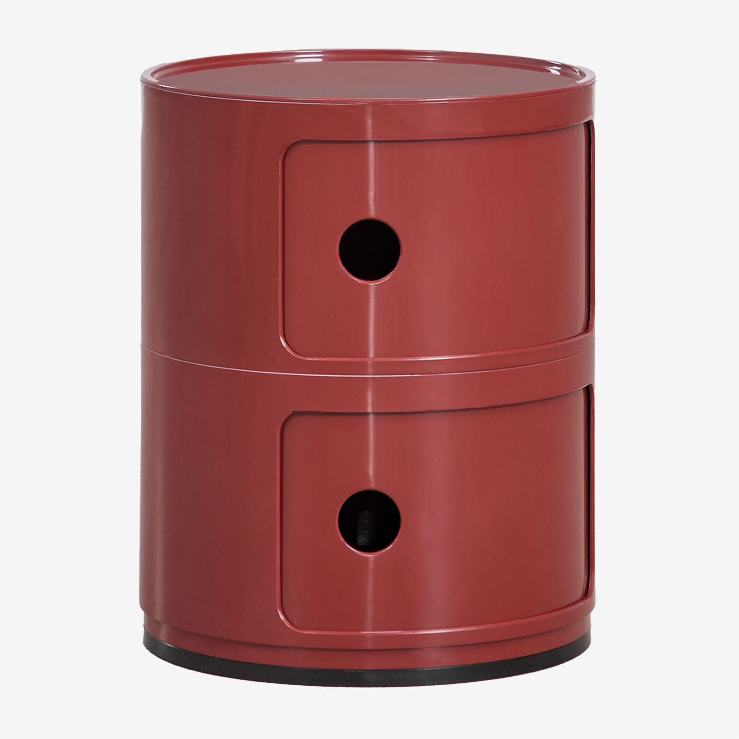 Table D'Appoint Ronde Avec Étagères Babel Sklum Vin Rouge