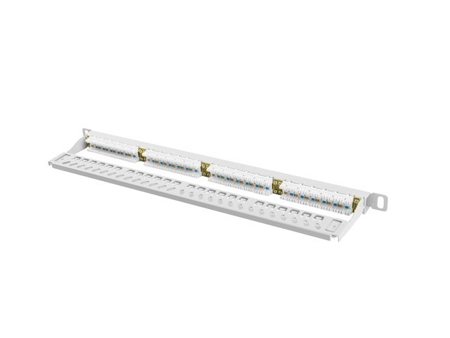 Lanberg Patchpanel Ppu6-0024-S, 24 Ports, 0,5 He, Cat. 6, Grau - Bild 6