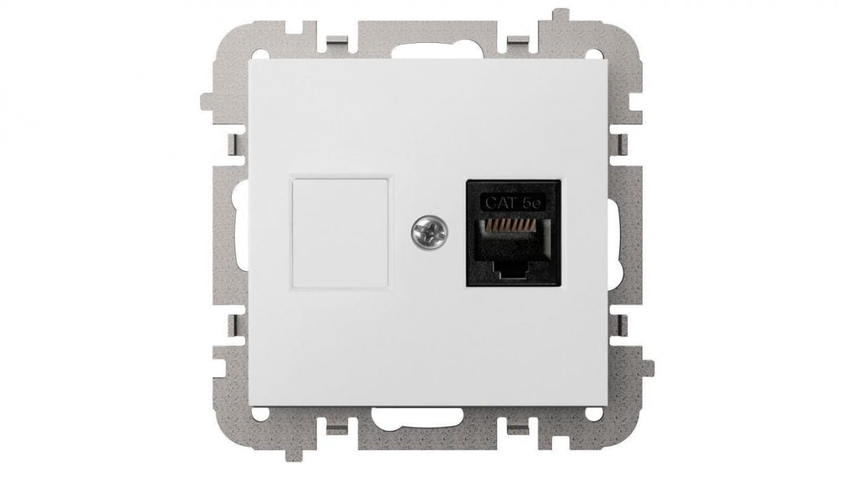 Oem Weiß Santra 1X Computerbuchse Rj45 Ohne Rahmen, Unterputz, 4148-10