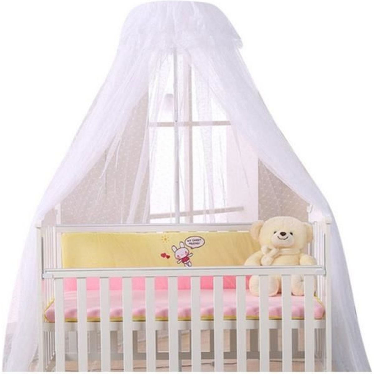 Grand Ciel De Lit Avec Support Moustiquaire Pour Lit Bébé