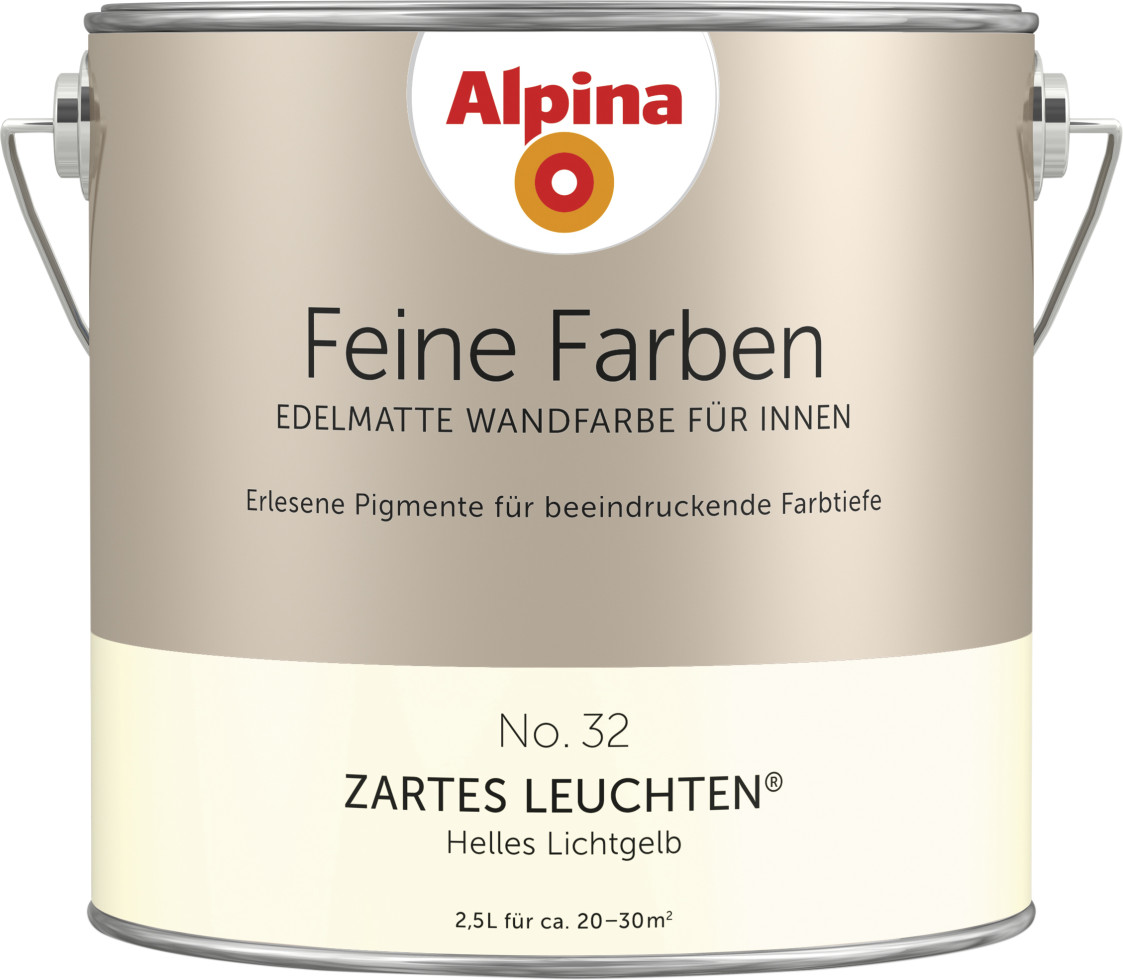 Alpina Feine Farbe No 32 2,5 L Helles Lichtgelb Zartes Leuchten