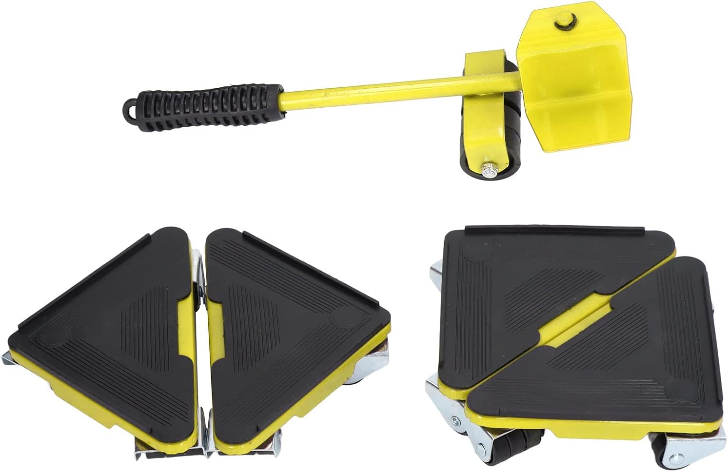Chariot de levage pour meubles à roulettes universelles, fer et PVC ABS, charge 300 kg, lot de 5