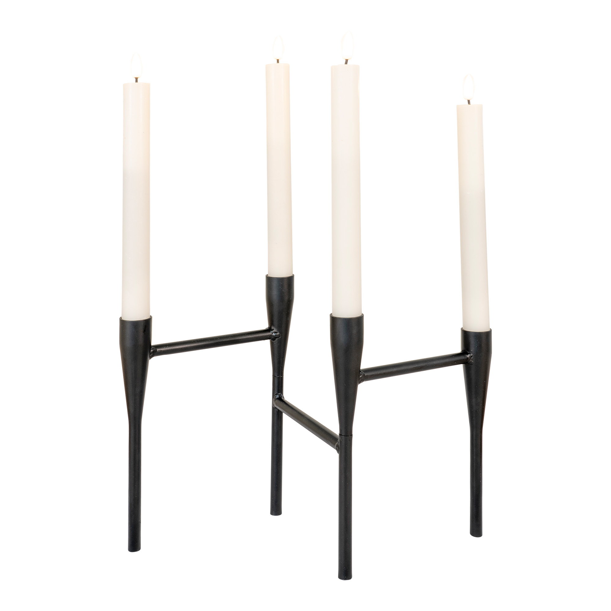 House Nordic Unisex Schwarz Kerzenhalter Aus Metall Für 4 Kerzen - Bild 4