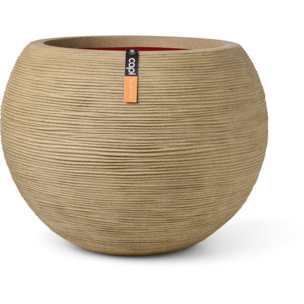 Vase Boule - Capi Europe - Rib Nl - 40 X 32 Cm - Beige