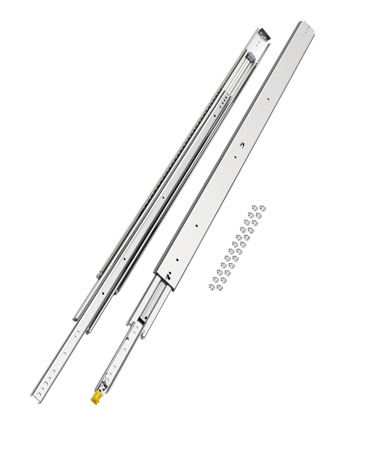 Vevor 1 Pair Full Extension Drawer Slides 16 18 20 24 30 35 37.4 59 24 32 36 40 48 60 In, 500 Lbs Load Capacity Locking Drawer Slides, Ball Bearing