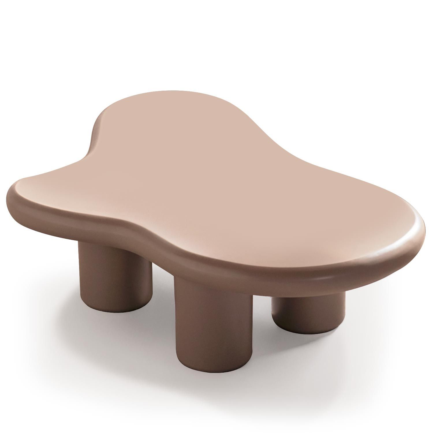 Table Basse Nuage 100x69cm Taupe – Plateau Bois M.d.f – Design