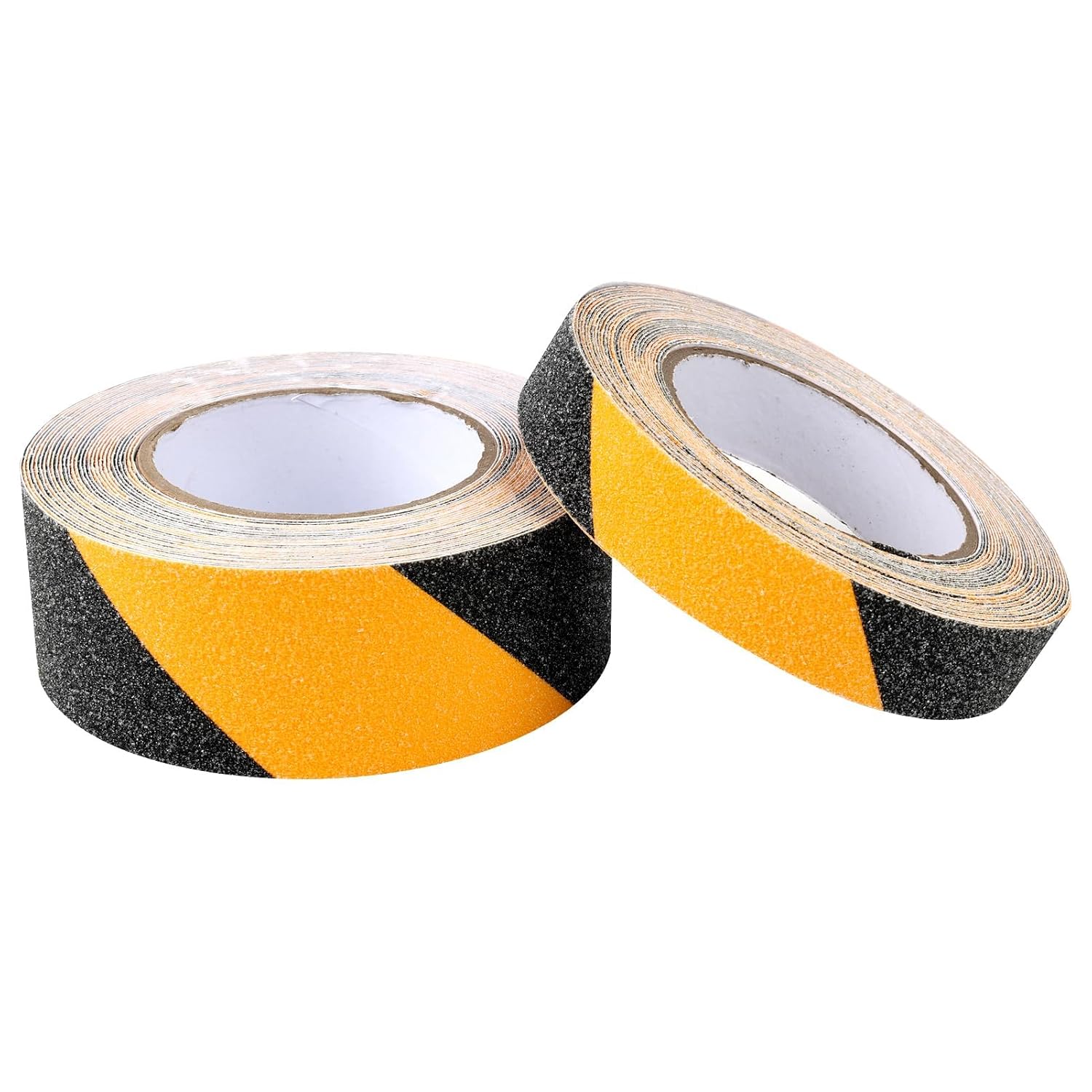 Ruban antidérapant adhésif pour nez de marche, extérieur et intérieur, 2 rouleaux 2,5 cm x 10 m et 5 cm x 10 m