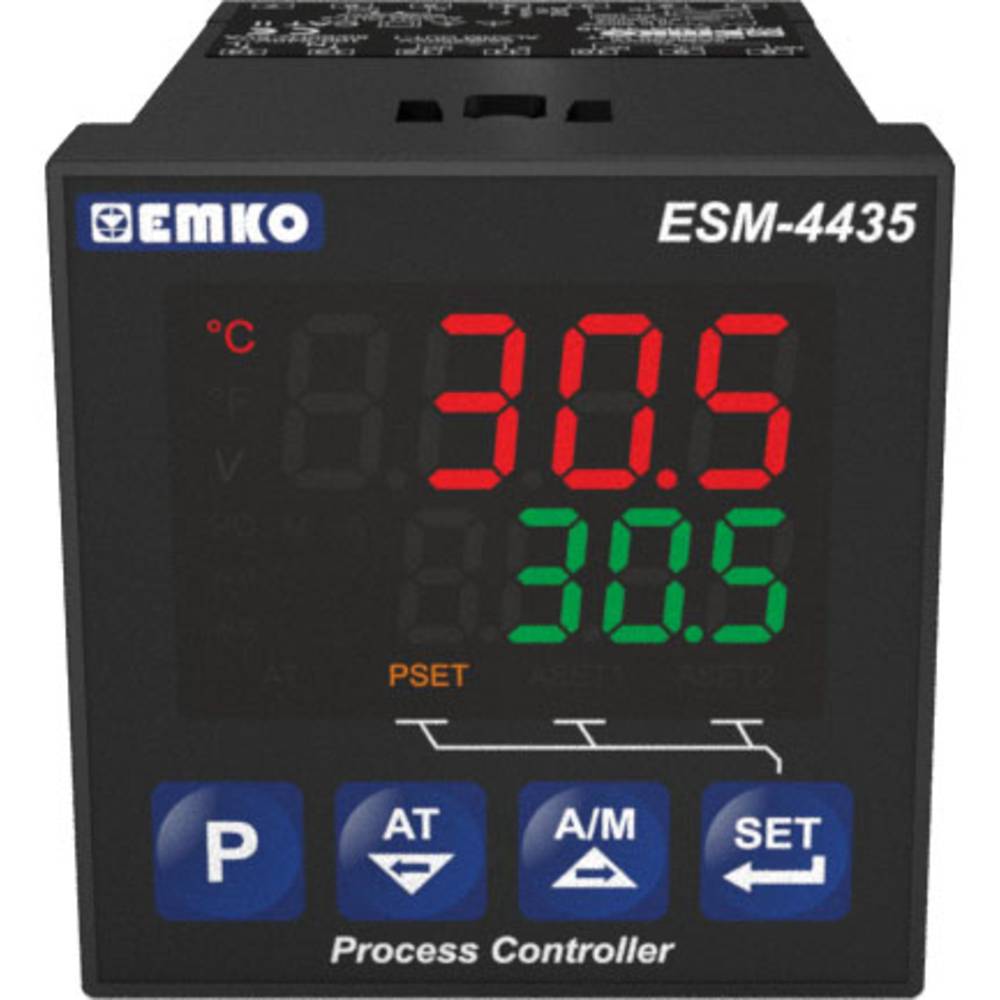 Emko ESM-4435.1.20.0.1/01.01/0.0.0.0 2 points, P, PI, PD, PID Régulateur de température Pt100, T, J, K, R, S -200 à 1700