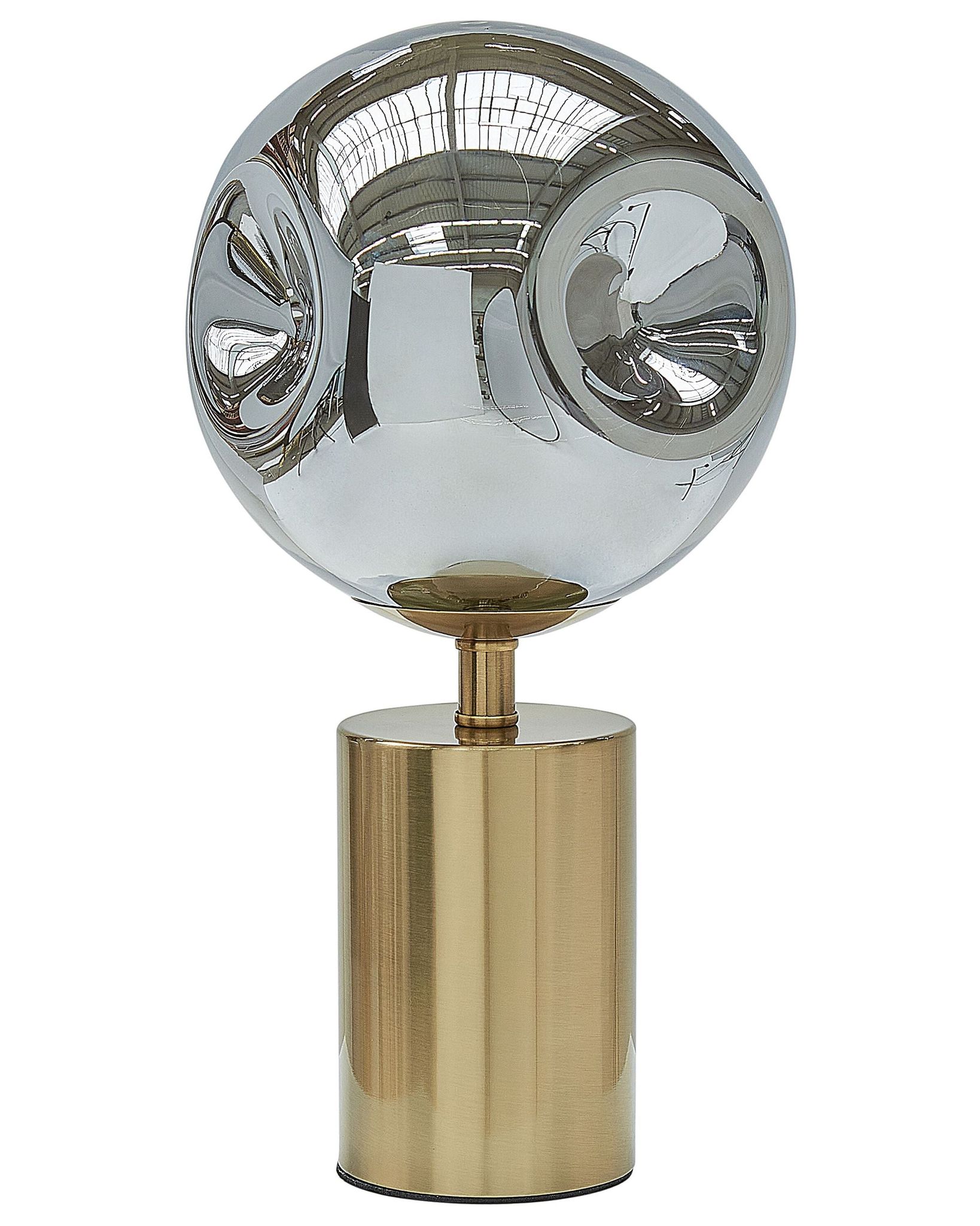 Beliani Table Lamp Boyd Metal Brass