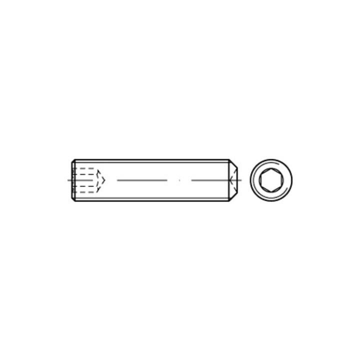Reyher Versilbert Gewindestift Din 916 Ringschn./Innen-6-Kant M 10 X 50 A 4