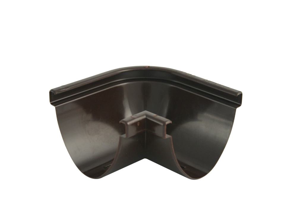 Marley - Rinnenwinkel Duplex Nw 80 Mm, Außenecke/innencke, 90°, Oval, Braun Halbrunde Dachrinne Braun