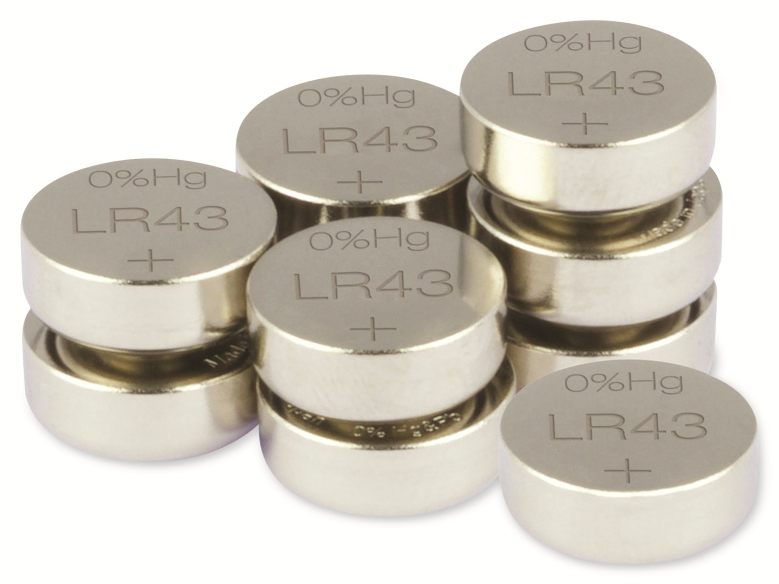 Edm Gp Alkaline-Knopfzelle Lr43 V12ga, 1,5V, 10 Stück