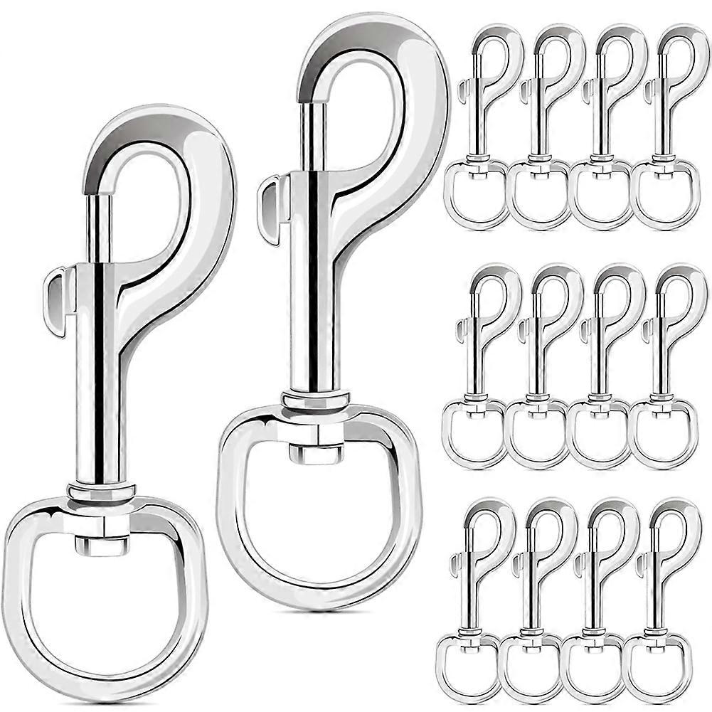 Crochets à œillet rotatif en alliage de zinc, à ressort, lot de 14