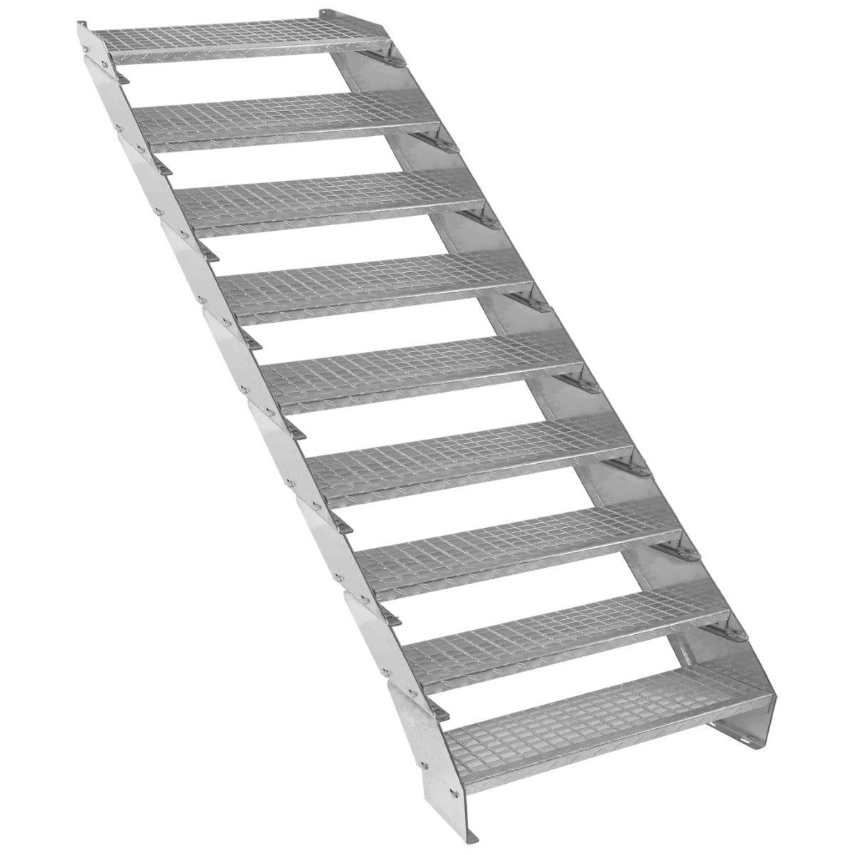 Monstershop Metalltreppe Mit 9 Abschnitten, Höhenverstellbar, Verzinkte Stahltreppe 90Cm / 900Mm 5055986186748 - Image 2