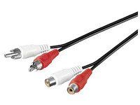 Microconnect Schwarz -Audiokabel 2 X Rca 5 M