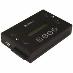 StarTech.com 1:1 Selbständige Festplatten Klonstation und Löscher, USB Stick und SATA HDD/SSD Disk Kloner und Löscher, LCD Bildschirm, TAA konform, OS unabhängig, HDD-Duplikator, 2 Kopien, Schwarz, Stahl, Kopieren, Löschen, 6,6 GB/min - Image 3