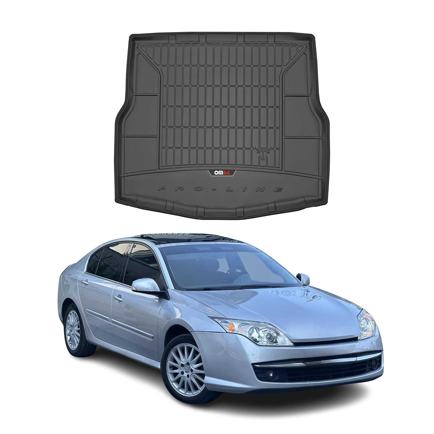 Omac Schwarz Gummi Kofferraumwanne Für Renault Laguna 2007-2015 Tpe Laderaumwanne