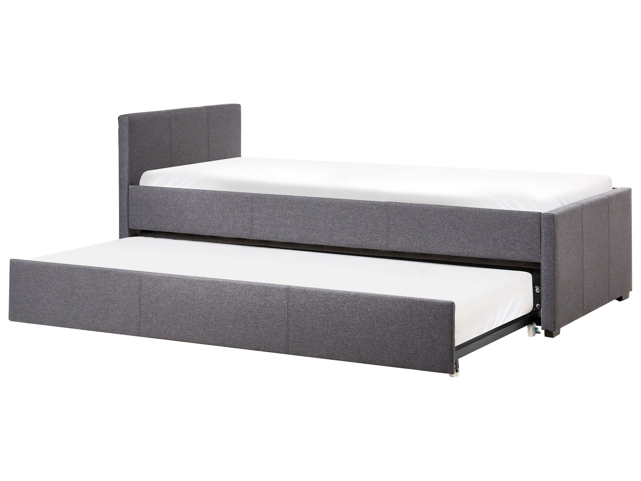 Beliani Ausziehbett Stoff Marmande 90 X 200 Cm Dunkelgrau