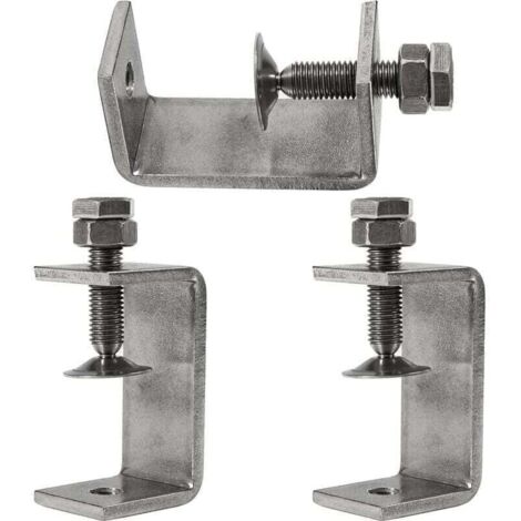 Serre-joint en C à vis, ouverture de mâchoire 65 mm, acier inoxydable 304, lot de 3