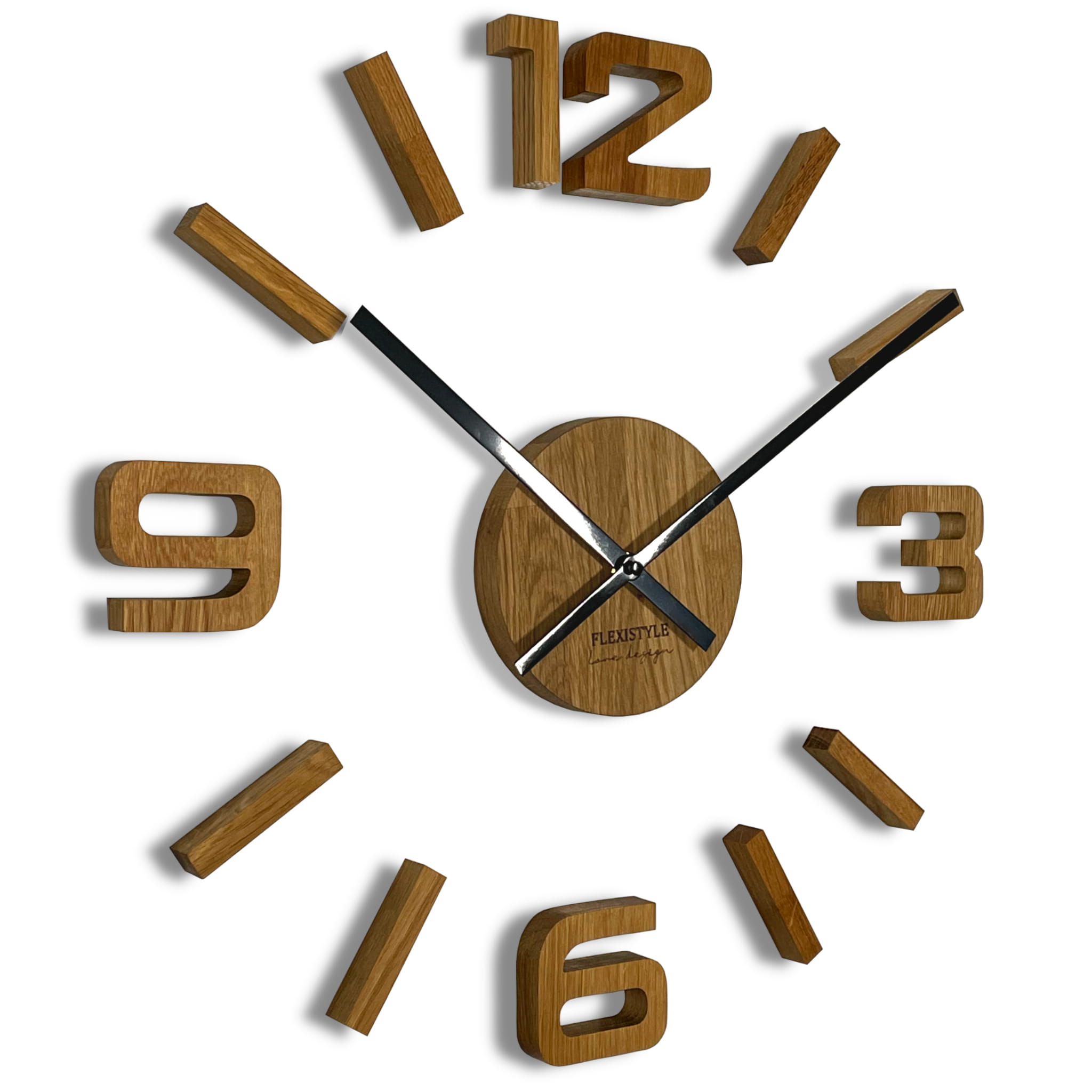 Horloge Murale En Chêne Massif Eko 75 Cm