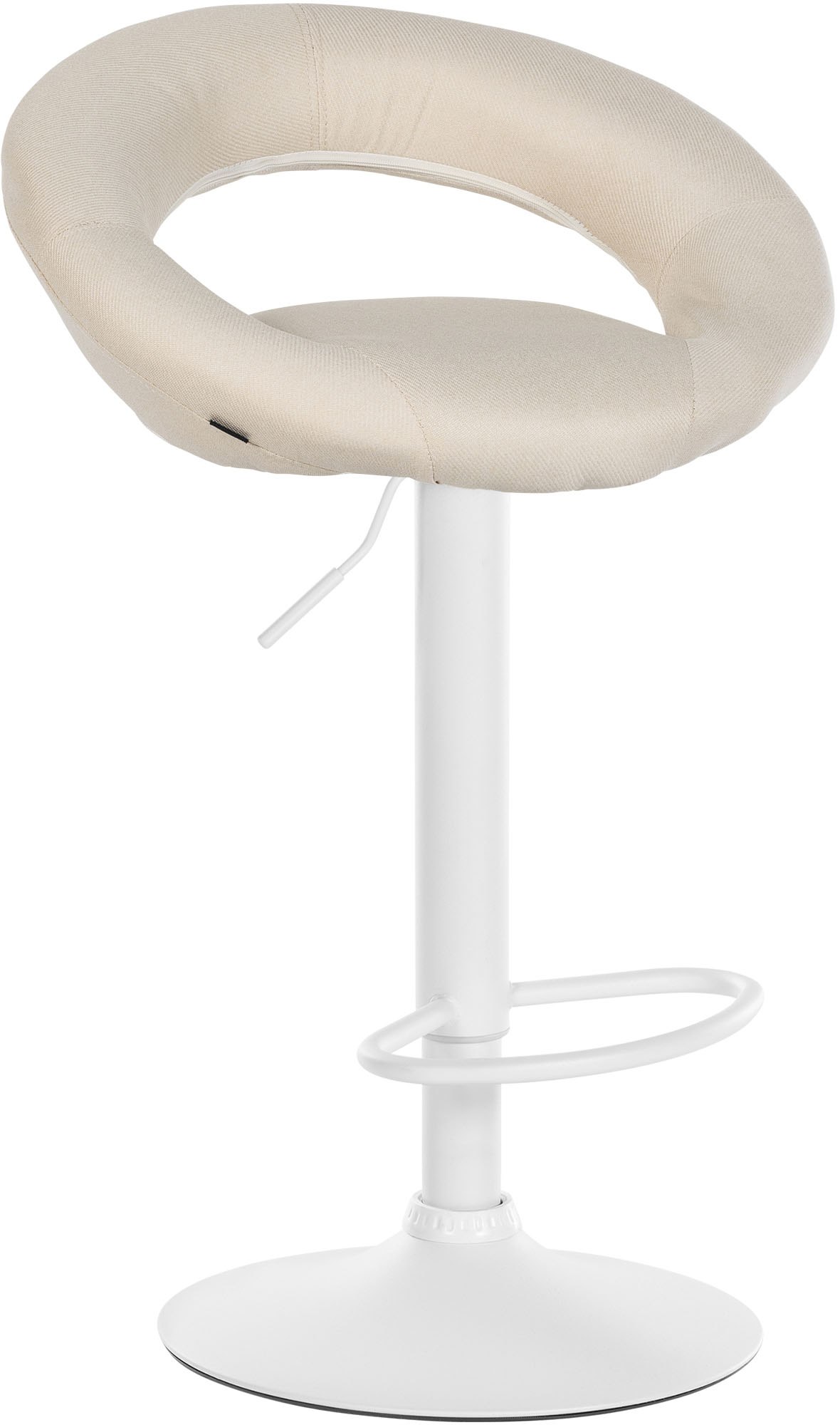 Clp Barhocker Olinda Stoff Creme Weiß