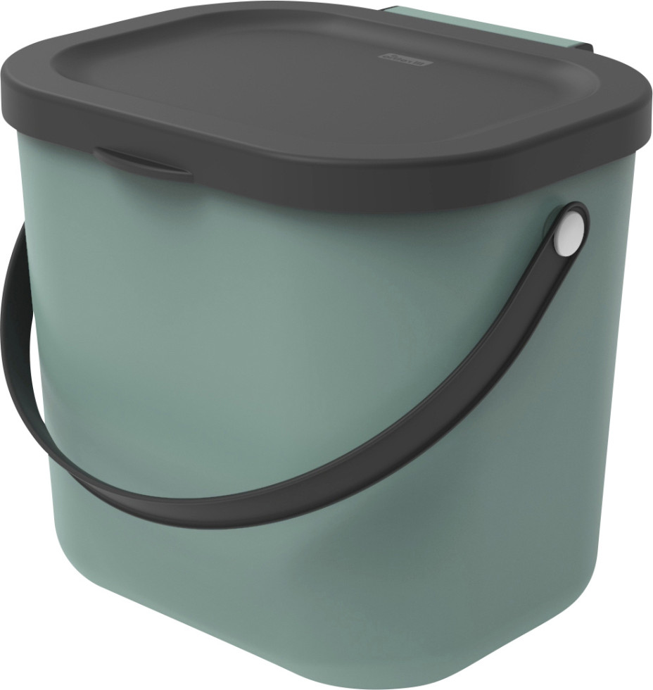 Rotho Recycling Müllsystem Albula, 6 Gruen | Schwarz 6L - Bild 2