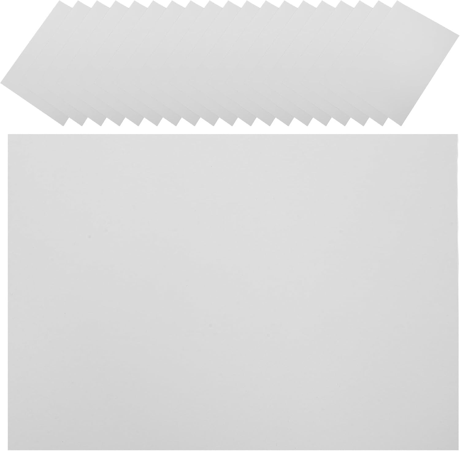 Tapis d'étagère rigide et transparent, surface givrée double face, découpable, lot de 20