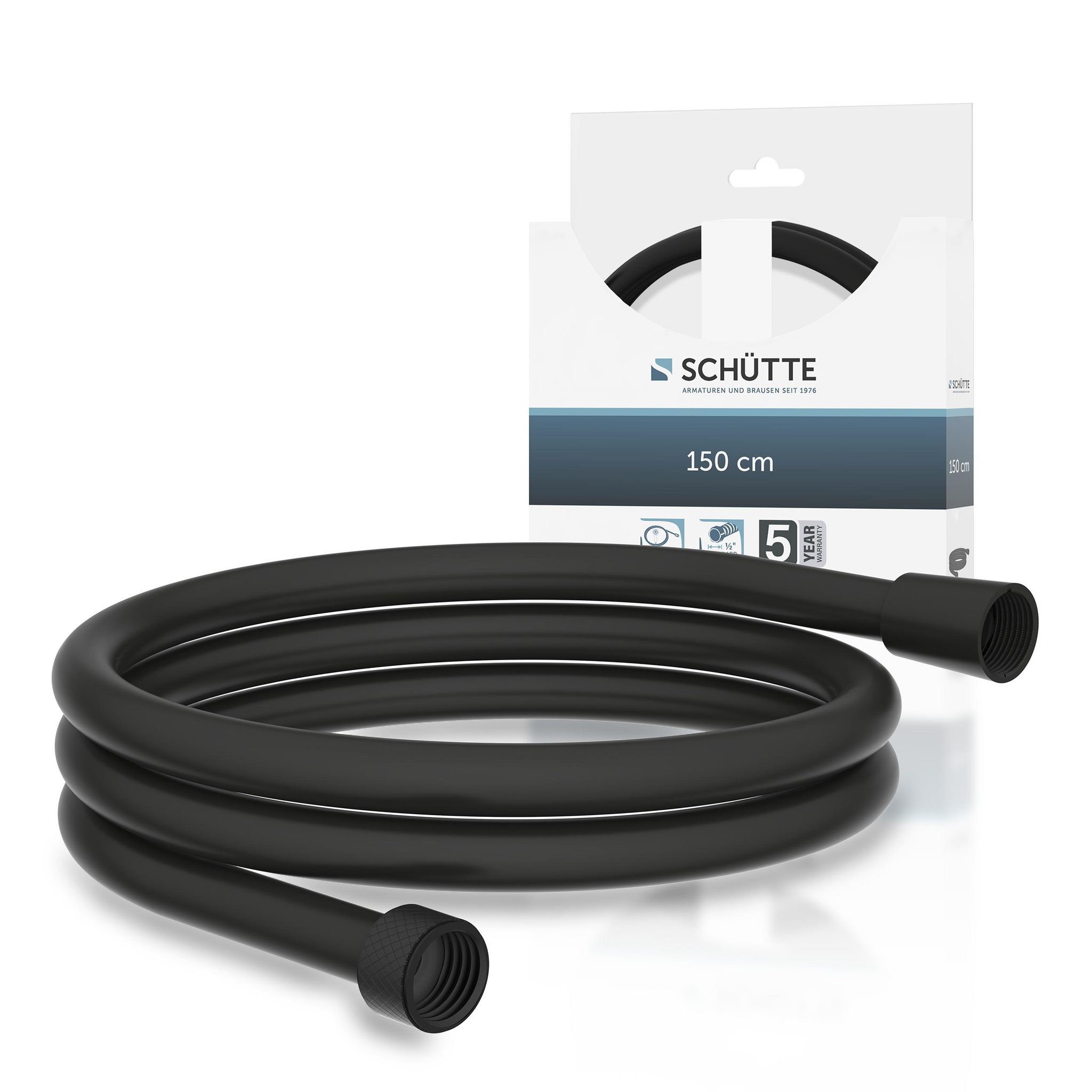 Schütte - Brauseschlauch 150 Cm, Kunststoff, Schwarz