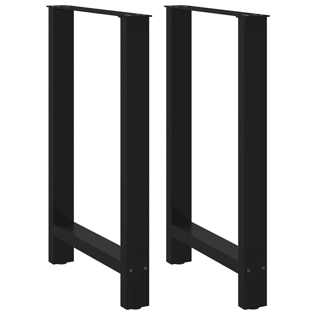 Vidaxl Bar Table Legs Black 2 Pcs 60x(90-91) Cm Steel