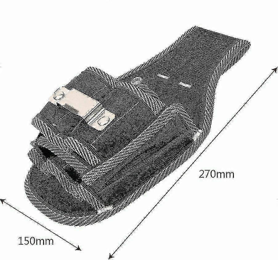 Sac à outils de ceinture en nylon 600D, 9 compartiments, gris