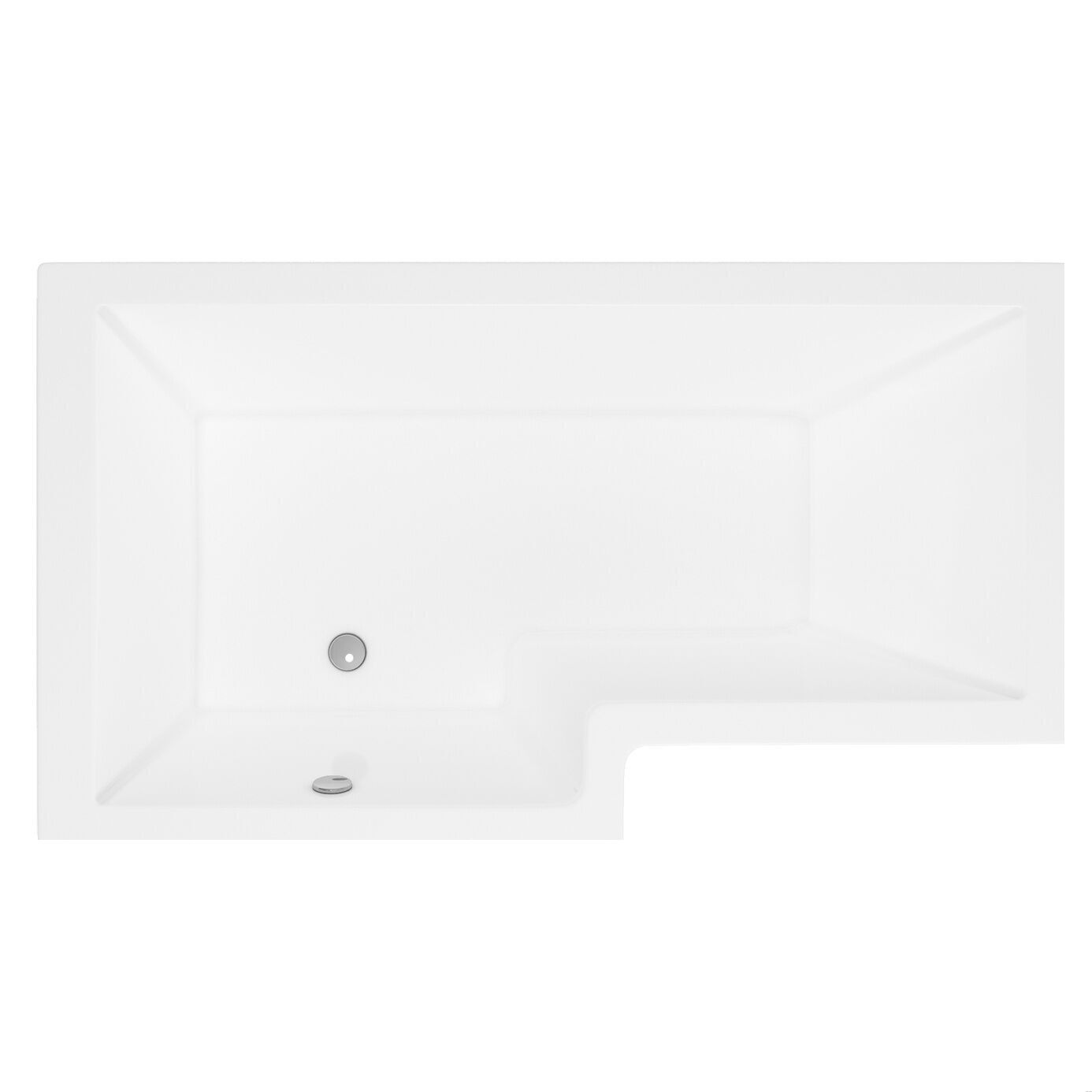 BALTERLEY Contemporary L Shaped Bath & Side Panel Left Hand, 1600 X 850 X 390mm