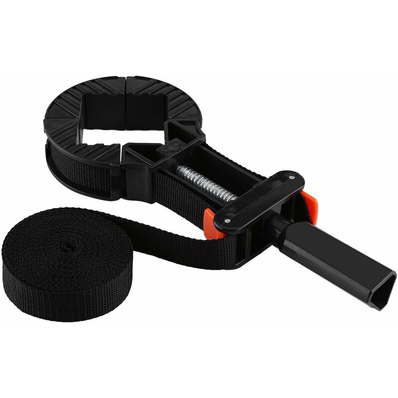 Pince d'angle à cliquet avec sangle nylon 4 m, 4 mors amovibles, poignée antidérapante
