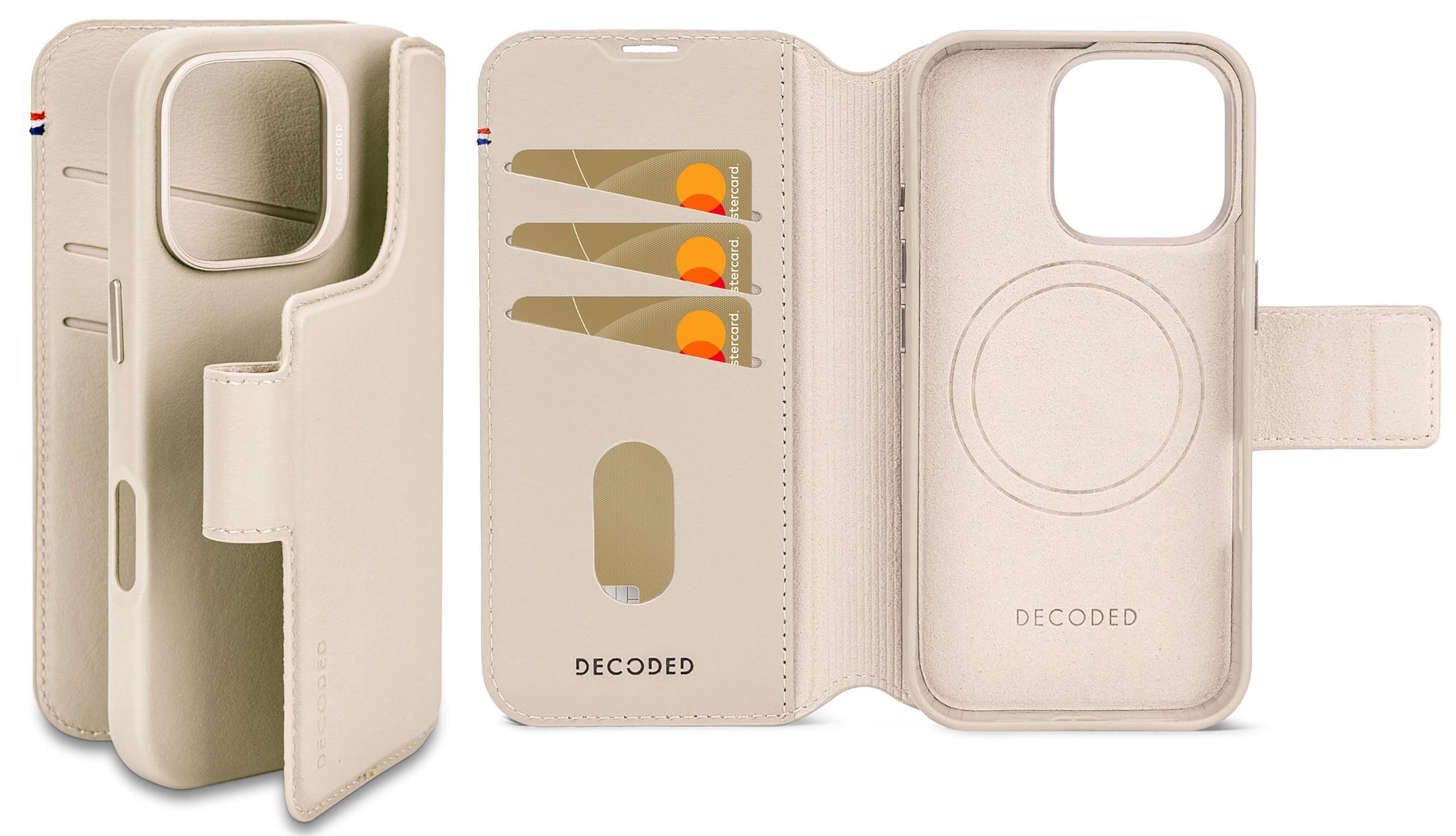 Decoded Leder-geldbörse Zum Abnehmen – Magsafe-kompatible Schutzhülle Aus Leder Für Iphone 16 Pro (ton)
