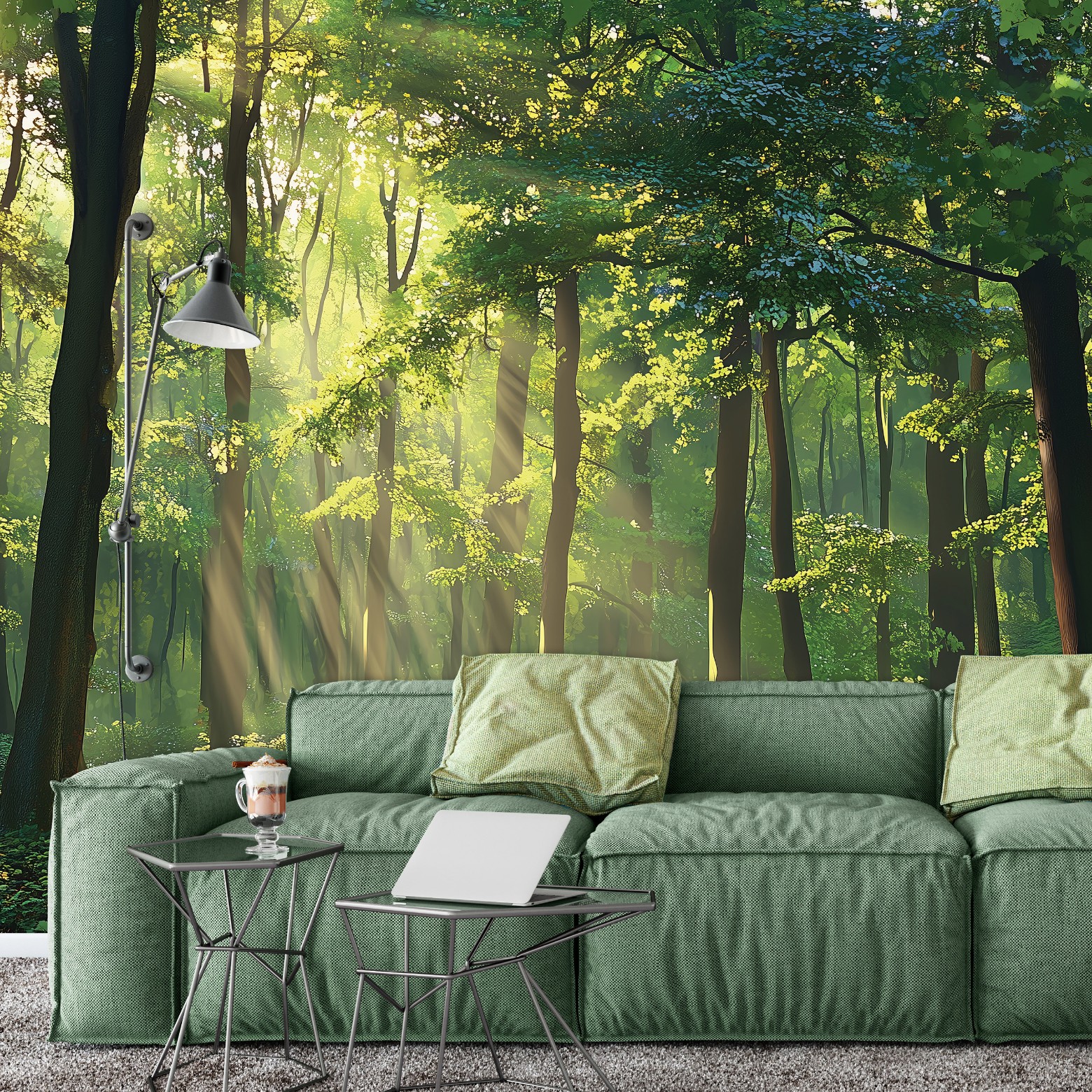 Wallarena Vlies Fototapete Wald 150x105 Cm, Tapeten, Für Wohn Und Schlafzimmer, Vliestapete Wandtapete Tapete 3d Effekt- Inkl. Kleister - Landschaft Natur