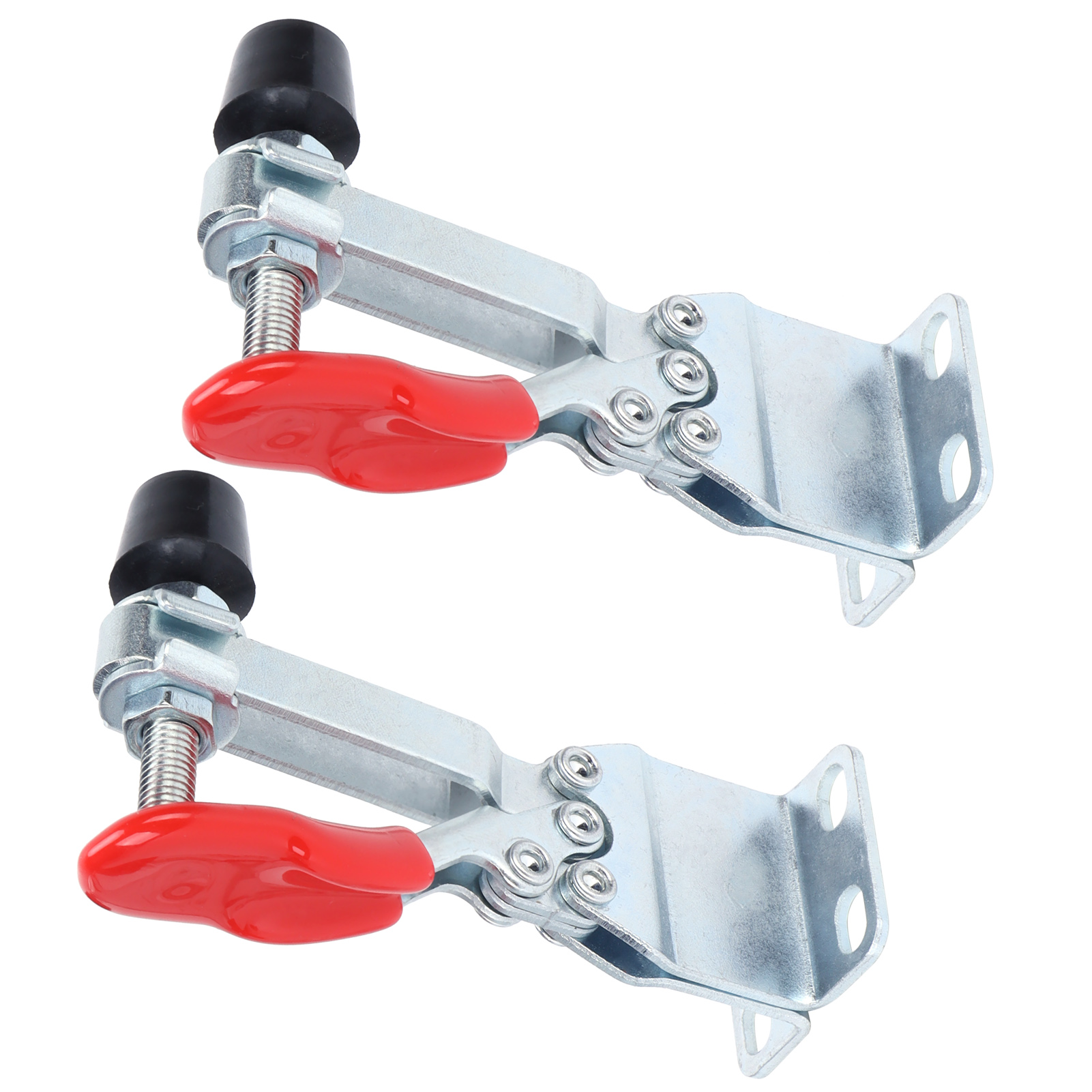 Pince à genouillère à dégagement rapide, fer et plastique, 11 cm, lot de 2