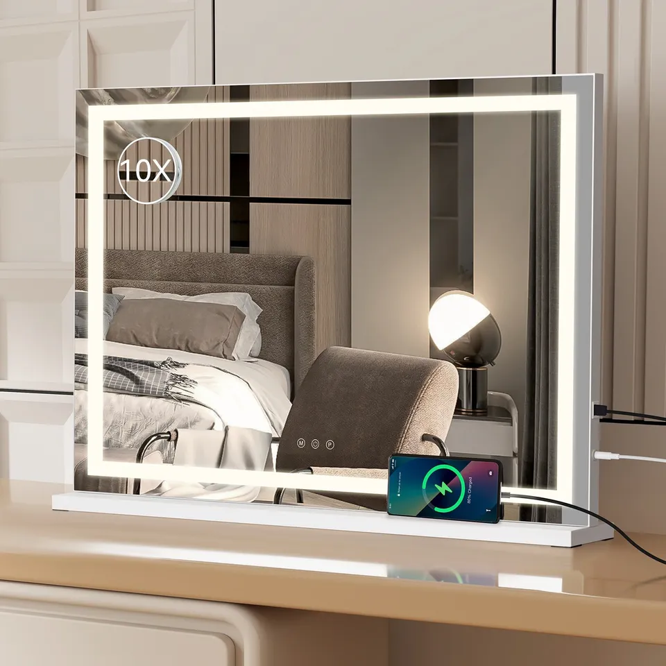 Puluomis - Led Miroir De Maquillage 80x56cm Hollywood Miroir Cosmétique