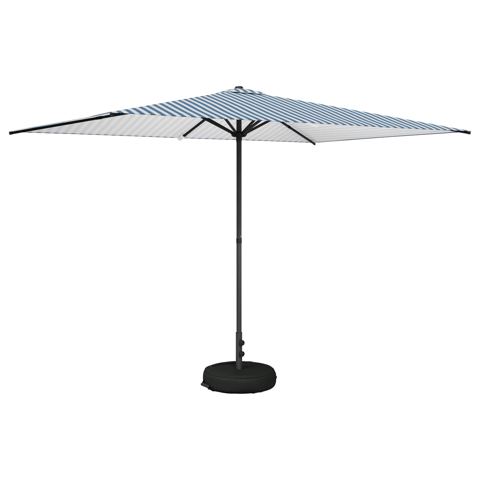 Garden Parasol With Base 200 X 300 Cm Polyester Rectangular Vidaxl